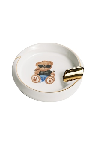 Firebird Teddy Bear Beyaz-gold Tekli Porselen Puro Küllüğü - Trm3018