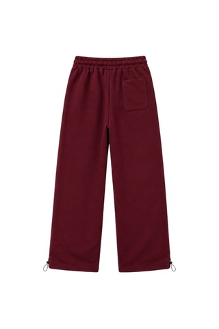 Zaee Tribal Star Nakışlı Ayarlanabilir Paça Premium Baggy Eşofman Altı Bordo
