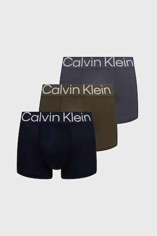 Calvin Klein Logolu 3 Pack Boxer Lv00nb4651nh3 Erkek Boxer Lv00nb4651 Nh3 Lacivert-mavi-haki