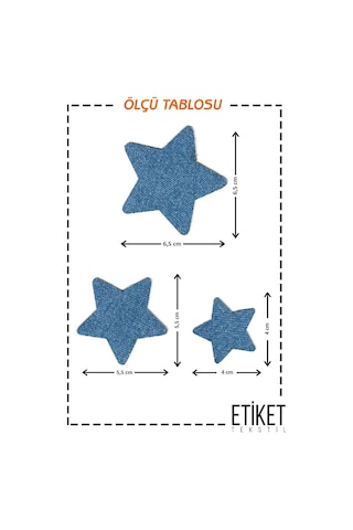 Ütü Ile Yapışan Kot Arma Patch Kot Yaması, Denim Jeans Onarım & Dekoratif Amaçlı Yıldız Aç