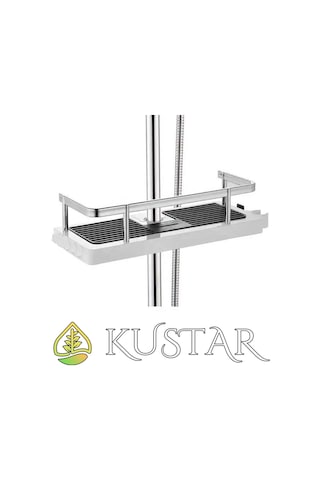 Kustar Şampuan Sabunluk Askılık Organizer Tüm Robot Duş Ve Sürgülü Duş Setleri Için Uyumludur Gri