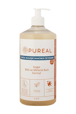 Pureal Doğal Bulaşık Makinesi Deterjanı - 60 Yıkama 1 L