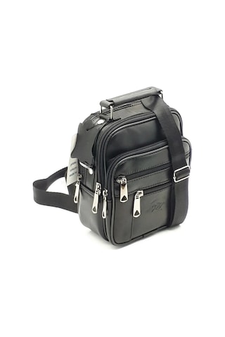 Newish Polo Erkek Siyah Hakiki Deri Çelik Kasalı Omuz Ve El Çantası 15x19cm New274 Siyah