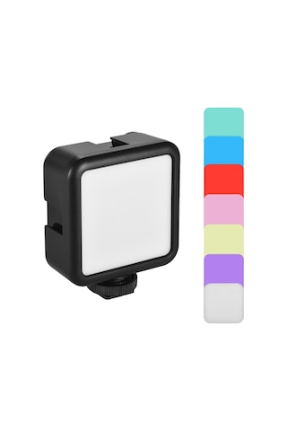 Andoer W49s Mini Fotoğrafçılık Lambası Taşınabilir Siyah Beyaz Diğer