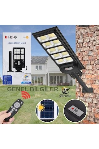 Gımeng 300w Solar Güneş Enerjili Bahçe Ve Sokak Lambası - 240 Led Hareket Sensörlü Ip67 Su Geçirmez 1 Adet