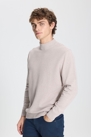 AC&Co / Altınyıldız Classics Erkek Bej Standart Fit Normal Kesim Yarım Balıkçı Yaka Hafif Salaş Pamuklu Triko 4A4921100008BEJL Bej
