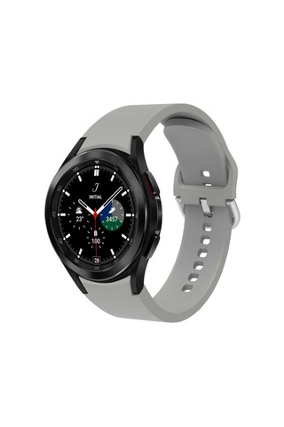 Samsung Uyumlu Galaxy Watch 4 44Mm Krd-50 Silikon Kordon-Gri