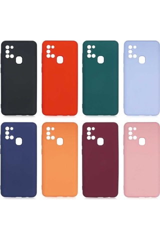 Samsung Uyumlu Galaxy A21S Kılıf Zore Mara Lansman Kapak-Siyah