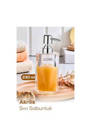 Vienev Akrilik Sıvı Sabunluk 230 Ml Şeffaf 1995 Şeffaf