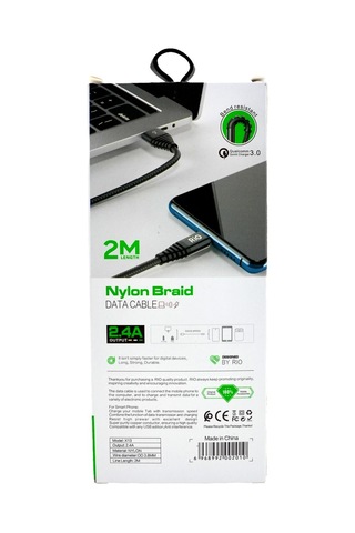 İphone 11 Uyumlu Hızlı Şarj Ve Data Kablosu 2 Metre Nylon Braid