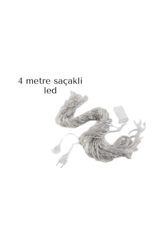 Saçaklı 4 Metre Perde Led Sarı