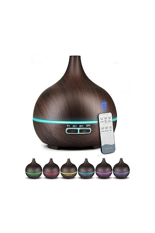 Vothoon Hava Nemlendirici 7 Led Işıklı Aromatik Oda Kokusu 550 Ml Kahve Aroma Difüzörü Buhar Makinası