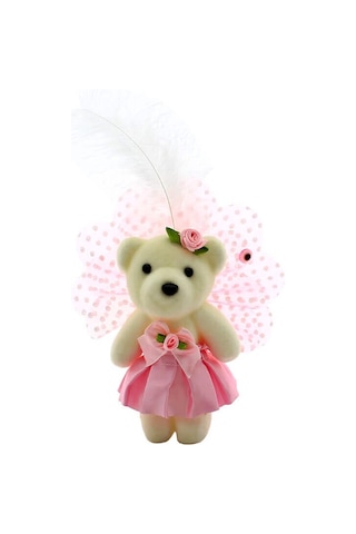 Süslü Minik Ayıcık Süs, 11cm X 6cm - Pembe 1+