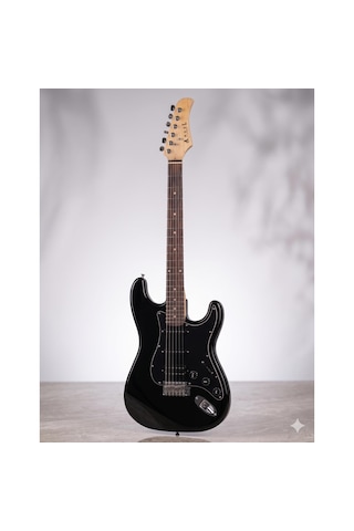 Angel Aeg111bk Elektro Gitar, Hss Siyah