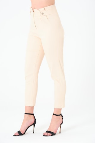 Sortie Collection Pileli Gabardin Pantolon Açık Bej