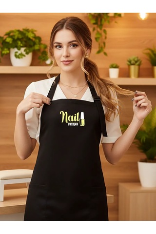Vau Fartuk Manikür Ustası Önlüğü 174179621 Siyah