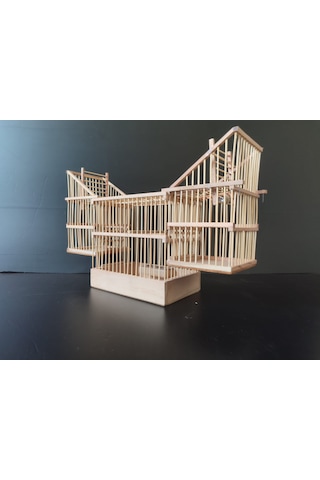 Çotanaklar Kafes Otomatik Kapanca Ahşap Kafese Geçmeli 2'li