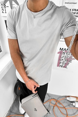 Gri Basic Premium Regular Fit Tişört Gri