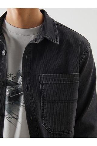 Lcw Jeans Antrasit Standart Kalıp Erkek Jean Ceket