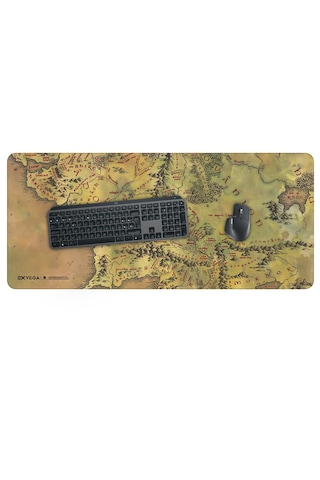 Exvega Lord Of The Rings Middle Earth Map Mousepad Xxl 90x40 Exve