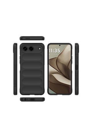 Maks Technology Tecno Spark 40 5g Kılıf Esnek Tpu Oyuklu Arka Yüzey Tasarımlı Mkst Etnik Silikon Kılıf - Siyah
