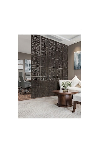 Lazer Kesim Paravan, Ahşap Separatör, Oda 4'lü Panel Levha Model01 40 X 40 Cm