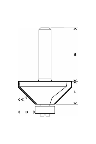Bosch 6mm Şaftlı Pah Kırma Freze Ucu 6 34,9 56 2608628448
