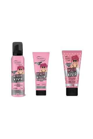 Hobby Kıvır Kıvır Saç Şekillendirici Krem 150 ML + Jöle 150 ML +  Köpük 150 ML