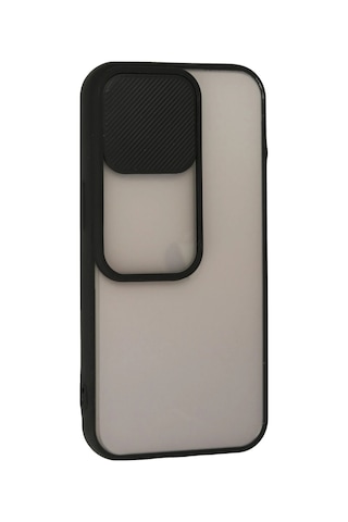 Newface - 851 - iPhone Uyumlu 13 Pro Kılıf Palm Buzlu Kamera Sürgülü Silikon - Lvsqvr - - Siyah
