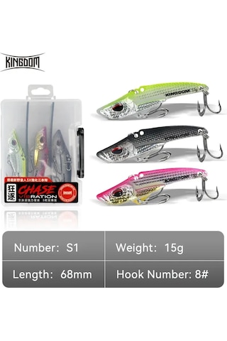 Kingdom 4008 Yapay Titreşimli Balık Yemi 3lü Paket - Set1, 15g