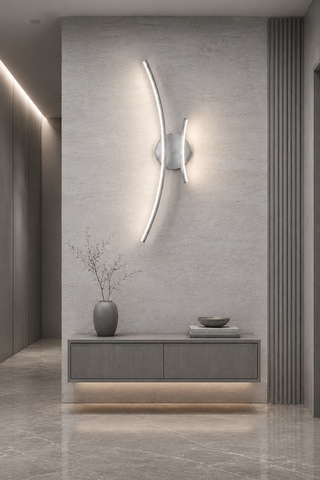 Yumi Modern Led Duvar Apliği Günışığı Gri