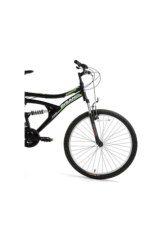 Ranger Dağ Bisikleti 36 Cm V 24 Jant Amortisörlü 21 Vites Mat Siyah Yeşil Siyah - Yeşil