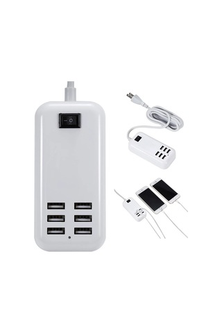 Güçlendirilmiş Usb Hub, Harici Usb Güç Girişi Olan Alüminyum 6 Portlu Usb Güç