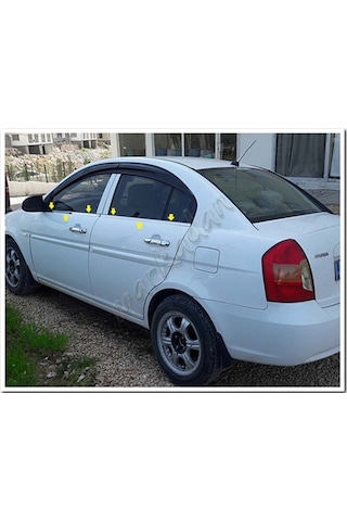 Markadan Hyundai Accent Era Krom Cam Çıtası 4 Parça Paslanmaz Çel
