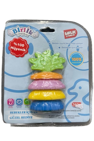 Bebek Diş Kaşıyıcı Dişlik Çıngırak 11 Cm Renkli Sarı