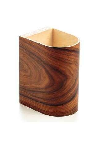 Bombe Kenar Yansıtma Tasarımlı Çift Yön Ahşap Salon Duvar Aplik Ceviz