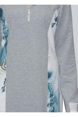 Bulalgiy Kadın Gri Sweat Elbise - Bga469558-gri