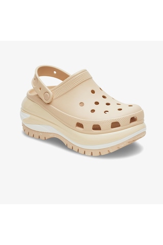 Crocs Classic Mega Crush Platform Kadın Krem Terlik Düz 207988 Krem