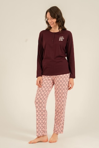 Arnetta Kadın Live Love Sparkle Mor Uzun Kol Pijama Takım Ar3760-s-v1 Ar3760-s-v1