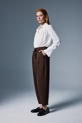 Sateen Talia Pantolon - Kahve-137095 Kahve