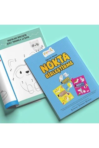 Eğlenceli Aktivite Nokta Birleştirme - Çocuklar Için Boyama Ve Aktivite Kitabı - Seviye 1