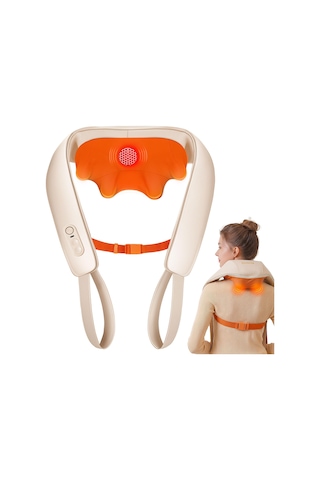 Knqze Shiatsu Masaj Aleti 4d, 2026 Isı İle Kablosuz Boyun Masajı, Geliştirilmiş Grafen Isıtma, Boyun, Omuz, Sırt İçin 4d Shiatsu Derin Yoğurma Boyun Masajı, Erkekler İçin Hediyeler, Bej