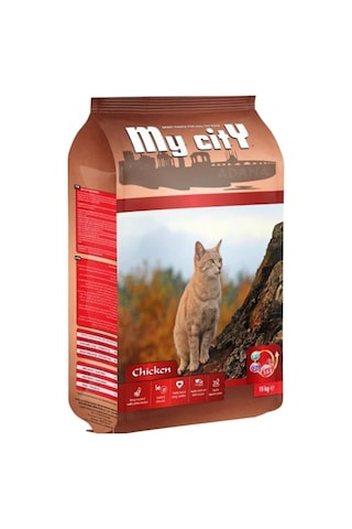 My City Tavuklu Kuru Yetişkin Kedi Maması 15 KG