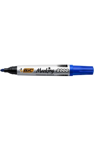 Bic Markör Permanent 1.7 MM Yuvarlak Uçlu Mavi 2000 06 - 12 Adetl Mavi