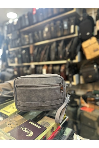 Trg Polo Gri Sunni Deri El Portföy Çantası Gri