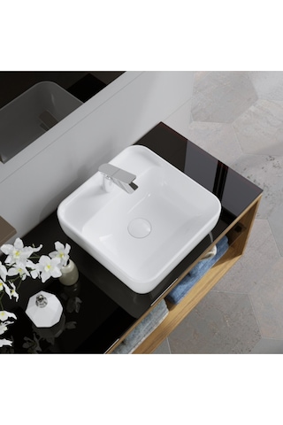 Turavit PRT0711 Porto Batarya Delikli Çanak Lavabo 40 x 40 CM