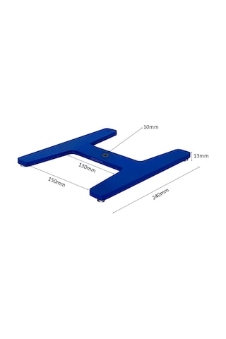 Borox Büret Standı 215 x 240 MM H Şeklinde Çubuklu Bunzen Mesnedi Set 60 CM