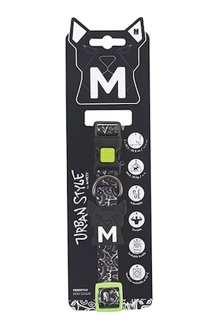 M-pets Urban Style Freestyle Köpek Boyun Tasması Siyaz Beyaz Medium 30,5x50,8 Cm 244-58060.03 Çok Renkli