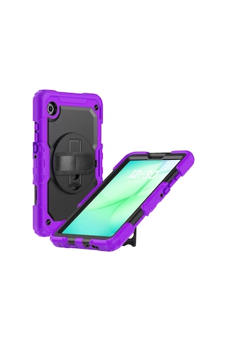 Newface Samsung Galaxy Uyumlu Tab A11 - Kılıf Amazing Tablet - Kapak - Mor Arka - Kapak