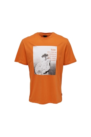 Only O Yaka Baskılı Turuncu Erkek T-shirt 22025271 Koı